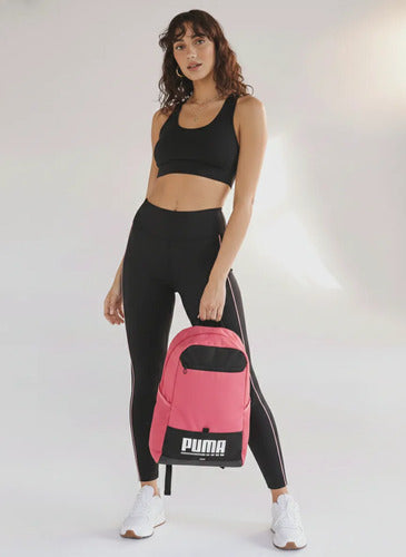 Mochila Puma Plus Backpack 09034604 Original Dep. Escolar Fucsia Lisa