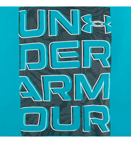 Playera Under Armour Mfo Classic Crew Graphic Q4 1357414417 Azul Lisa Xs