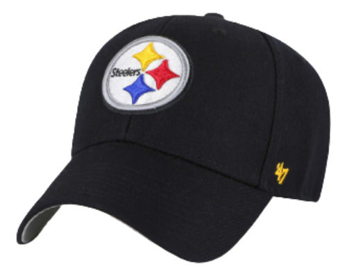 Gorra 47 Brand Pittsburgh Steelers Clásica Ajustable Negro Unitalla Lisa