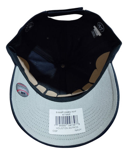 Gorra 47 Brand Cold Zone Houston Astros, Clásica Ajustable Azul Marino Unitalla Lisa