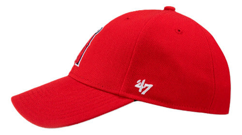 Gorra 47 Brand Los Angeles Angels, Ajustable Clásica Rojo Unitalla Lisa