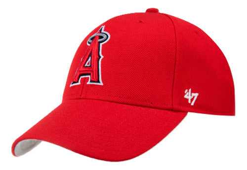 Gorra 47 Brand Los Angeles Angels, Ajustable Clásica Rojo Unitalla Lisa