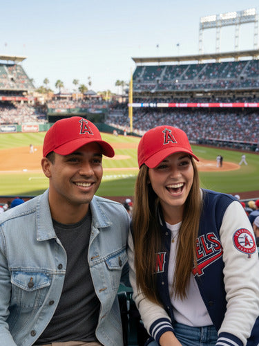 Gorra 47 Brand Los Angeles Angels, Ajustable Clásica Rojo Unitalla Lisa