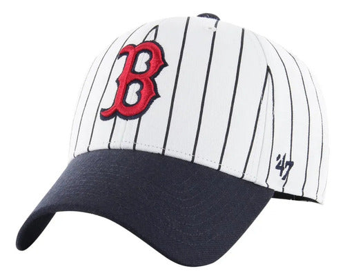 Gorra 47 Brand Pinstrip Boston Red Sox, Tela Suave Multicolor Unitalla Lisa