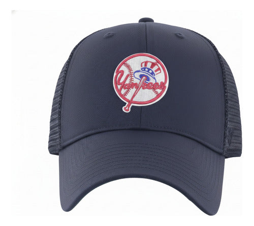 Gorra 47 Brand Branson New York Yankees, Cómoda Original Azul Marino Unitalla Lisa