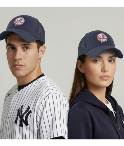 Gorra 47 Brand Branson New York Yankees, Cómoda Original Azul Marino Unitalla Lisa