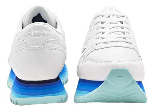 Tenis Fila Orbit Stripe 5rm02232147 Look Fresco Juvenil Blanco/azul Lisa 23 Mx