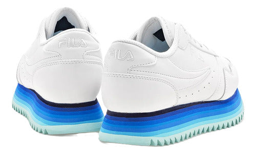 Tenis Fila Orbit Stripe 5rm02232147 Look Fresco Juvenil Blanco/azul Lisa 23 Mx