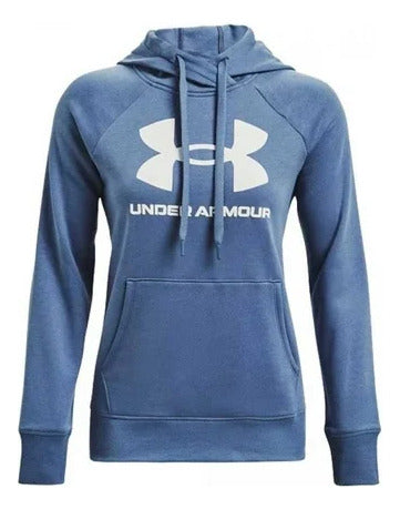 Sudadera Under Armour Rival Fleece Logo 1356318470 Clásica Xl Azul Mineral Lisa