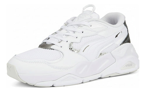 Tenis Puma Trc Mira Sq Dama 38715701 Súper Confortable Blanco Lisa 23.5 Mx