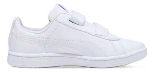 Tenis Puma Up V Infantil Niña 37360331 Ligero, Estilo Casual Blanco/violeta Lisa 15.5 Mx