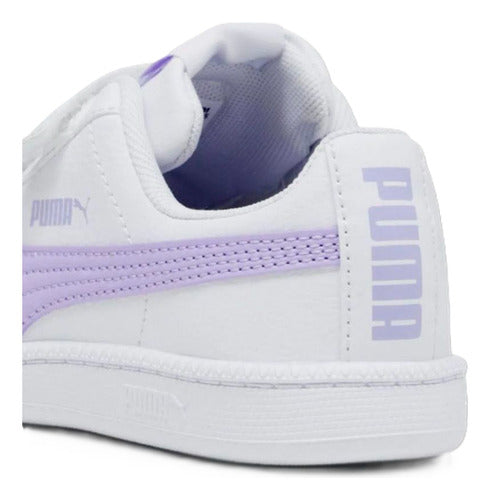 Tenis Puma Up V Infantil Niña 37360331 Ligero, Estilo Casual Blanco/violeta Lisa 15.5 Mx