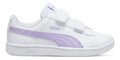 Tenis Puma Up V Infantil Niña 37360331 Ligero, Estilo Casual Blanco/violeta Lisa 15.5 Mx