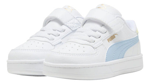 Tenis Puma Caven 2.0 Ac Infantil 39384160 Casuales Cómodos Blanco/azul Lisa 12 Mx