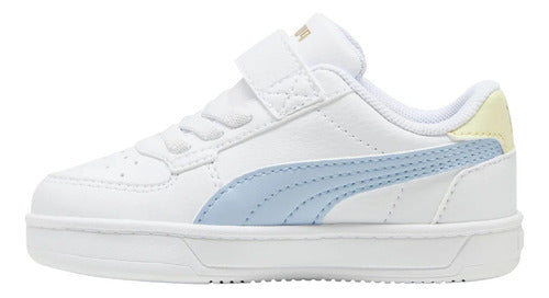 Tenis Puma Caven 2.0 Ac Infantil 39384160 Casuales Cómodos Blanco/azul Lisa 12 Mx