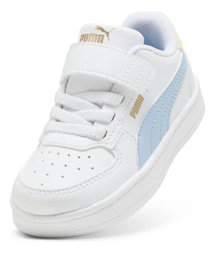 Tenis Puma Caven 2.0 Ac Infantil 39384160 Casuales Cómodos Blanco/azul Lisa 12 Mx