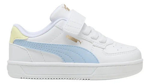 Tenis Puma Caven 2.0 Ac Infantil 39384160 Casuales Cómodos Blanco/azul Lisa 12 Mx