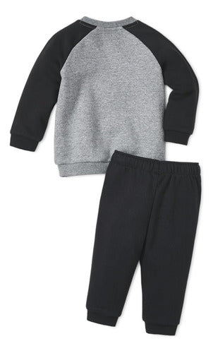 Conjunto Puma Minicats Ess Raglan Jogger Infantil 84614351 Negro/gris Lisa 2
