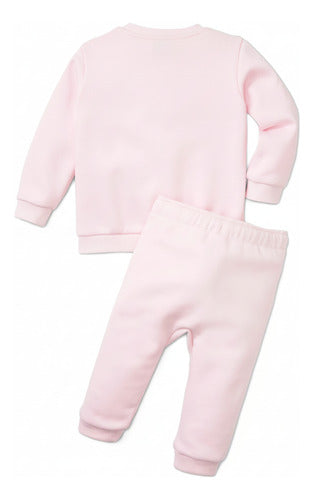 Conjunto Puma Minicats Ess Crew Jogger Bebé/ Niña 67335362 Rosa 12-18 M