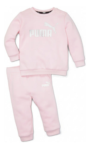 Conjunto Puma Minicats Ess Crew Jogger Bebé/ Niña 67335362 Rosa 12-18 M