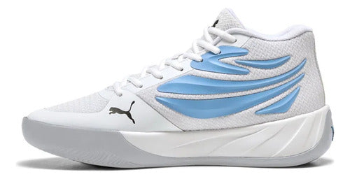 Tenis Puma Court Pro Caballero 31082909 Máxima Comodidad Blanco/azul Cielo Lisa 27.5 Mx