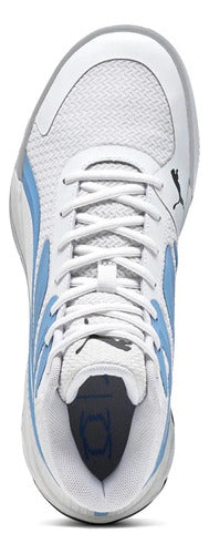 Tenis Puma Court Pro Caballero 31082909 Máxima Comodidad Blanco/azul Cielo Lisa 27.5 Mx