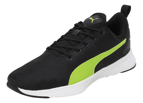 Tenis Puma Flyer Runner Mesh Caballero 19534314 Rendimiento Negro/verde Limón Lisa 27.5 Mx