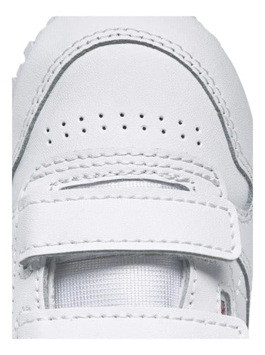 Tenis Reebok Classic Leather 2v Kids Unisex 100010355 Confortable Ajustable Blanco Lisa 14 Mx