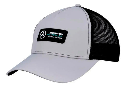 Gorra Puma Mapf1 Trucker Unisex 02482102 Fórmula Uno Gris/negro Unitalla Lisa