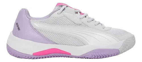 Tenis Puma Nova Court Wns Dama 10778701 Deportivo Confortable Gris Claro Lisa 23.5 Mx