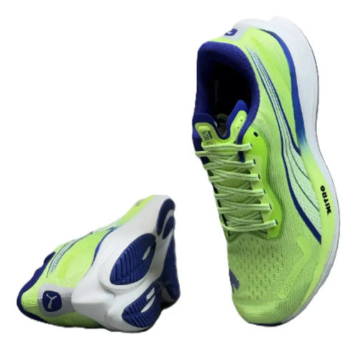 Tenis Puma Velocity Nitro 3 Caballero 37774813 Deportivo Verde Claro Lisa 27.5 Mx