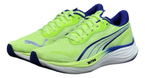 Tenis Puma Velocity Nitro 3 Caballero 37774813 Deportivo Verde Claro Lisa 27.5 Mx