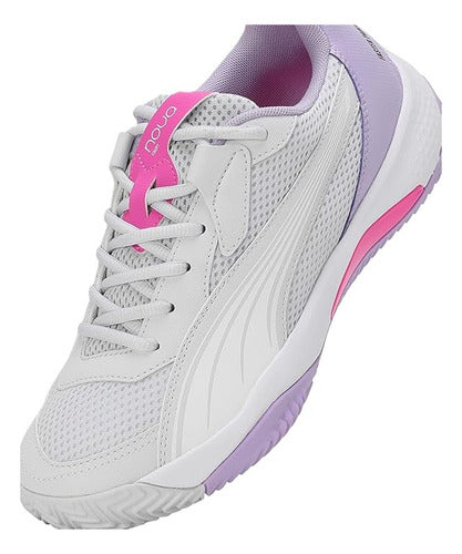 Tenis Puma Nova Court Wns Dama 10778701 Deportivo Confortable Gris Claro Lisa 24.5 Mx