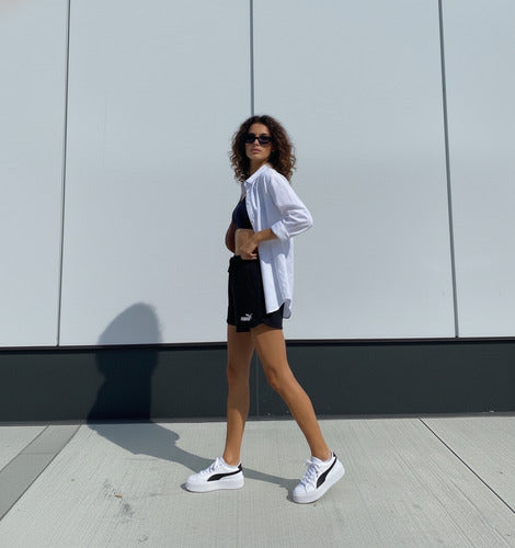 Short Puma Ess 5 High Waist Dama Confortable Orig