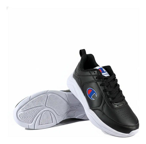 Tenis Champion Next Caballero Cas10222m Negro Confortable Negro Lisa 30 Mx