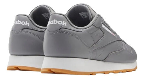 Tenis Reebok Classic Leather Unisex 100008790 Confortable Original Moda Gris Lisa 27 Mx
