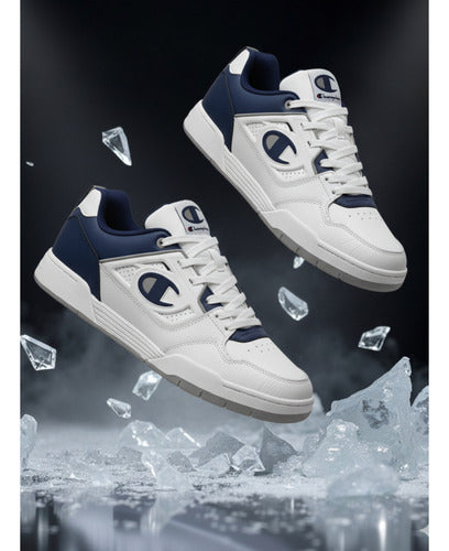Tenis Champion 5 On 5 Lo Caballero Ca102207m Tendencia Actual Original Moda Blanco Lisa 28 Mx