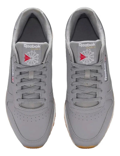 Tenis Reebok Classic Leather Unisex 100008790 Confortable Original Moda Gris Lisa 28 Mx