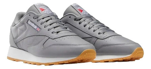 Tenis Reebok Classic Leather Unisex 100008790 Confortable Original Moda Gris Lisa 28 Mx