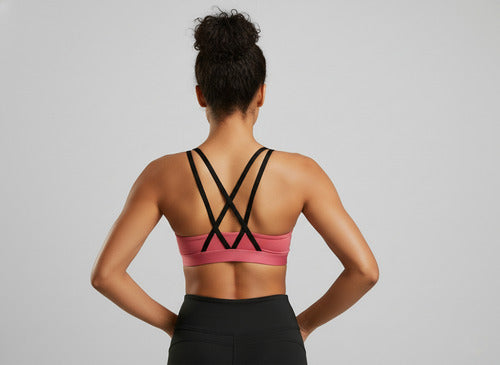 Top Bra Puma Low Impact Elite Strappy  Dama 52222682 Orig Rosa Lisa Xs