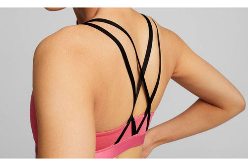 Top Bra Puma Low Impact Elite Strappy  Dama 52222682 Orig Rosa Lisa Xs
