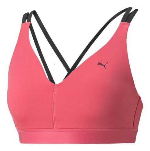 Top Bra Puma Low Impact Elite Strappy  Dama 52222682 Orig Rosa Lisa Xs