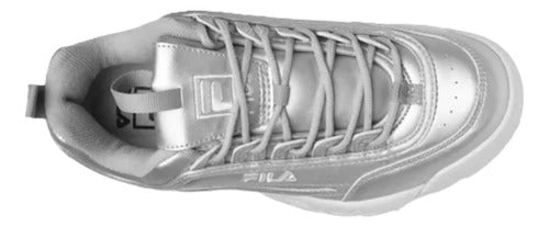 Tenis Fila Disruptor I I Premium Metallic Kids Plateado