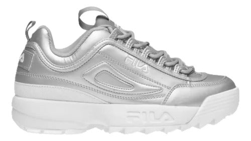 Tenis Fila Disruptor I I Premium Metallic Kids Plateado