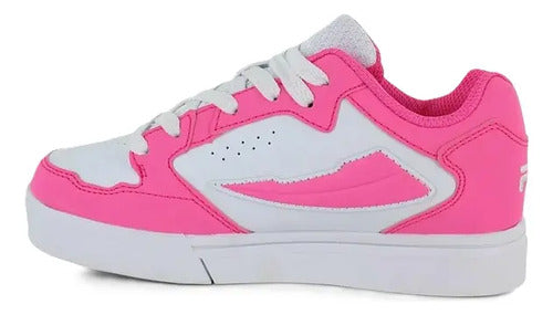 Tenis Fila Viskato Kids 3fm01886154 Casual Moda Original Blanco/rosa Lisa 17 Mx