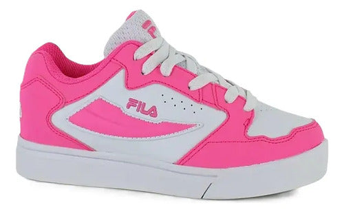 Tenis Fila Viskato Kids 3fm01886154 Casual Moda Original Blanco/rosa Lisa 17 Mx
