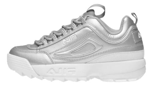 Tenis Fila Disruptor I I Premium Metallic Kids Plateado