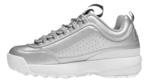 Tenis Fila Disruptor I I Premium Metallic Kids Plateado