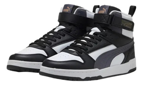 Tenis Tipo Bota Puma Rbd Game Caballero 38583932 Orig Moda Blanco/azul Lisa 28.5 Mx