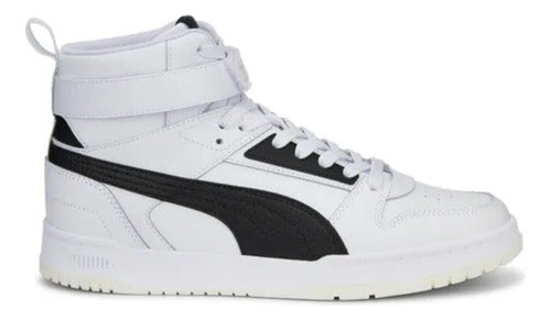 Tenis Tipo Bota Puma Rbd Game Caballero 38583901 Original Blanco Lisa 25.5 Mx